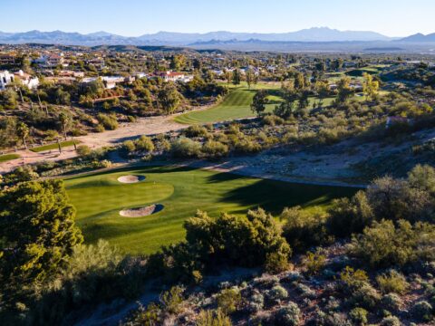 View of Scottsdale golf Course fairway during golf trip