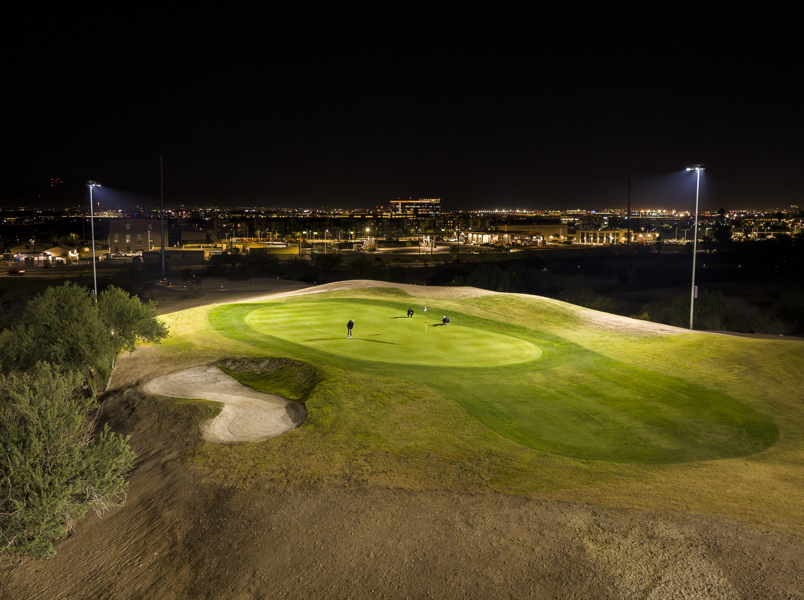 Night Golf Grass Clippings Tempe AZ Bachelor Party