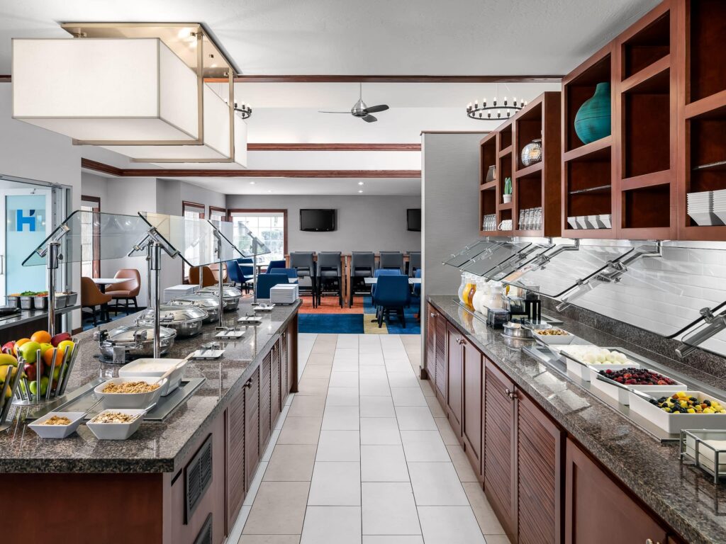 Complimentary breakfast spread at Hyatt House Scottsdale Old Town