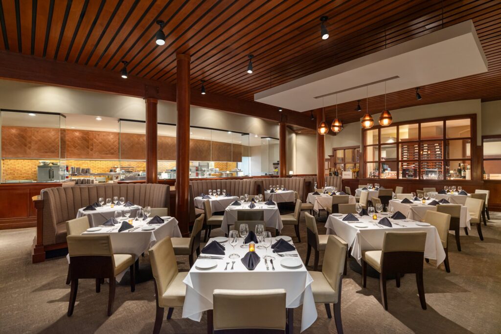 Fleming's Prime Steakhouse dining room at Hilton Scottsdale Resort and Villas