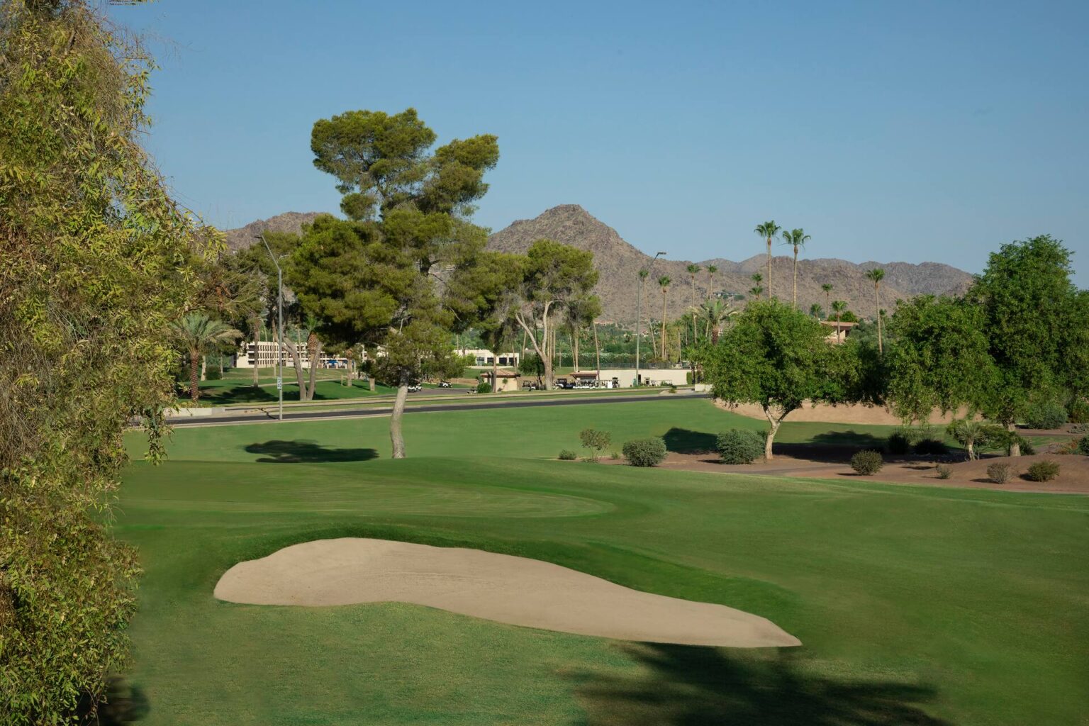 McCormick Ranch Golf Club green next to Scottsdale Resort and Spa