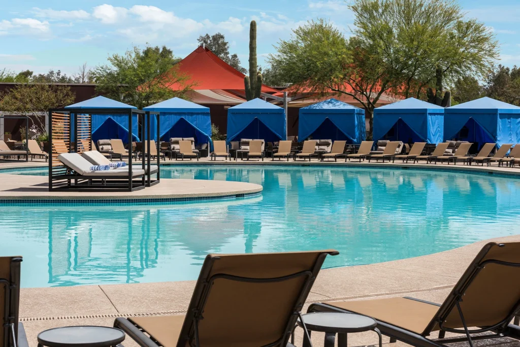 Main pool and cabanas at Talking Stick Resort